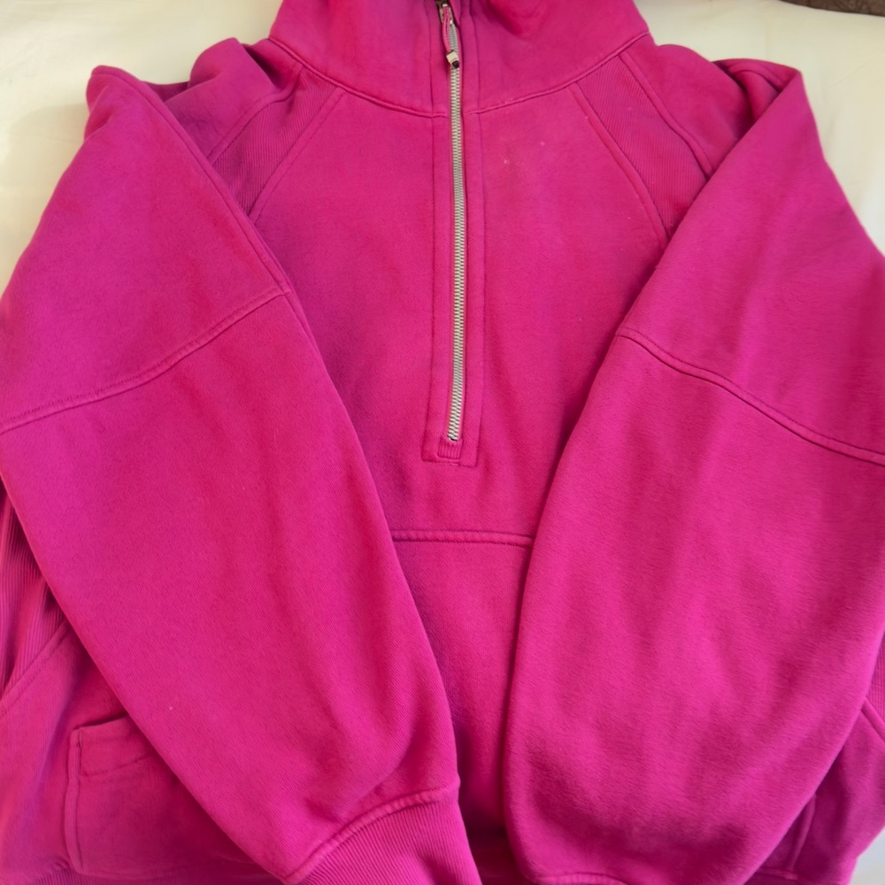 Lululemon Athletica Fuchsia Half-Zip Sweatshirt